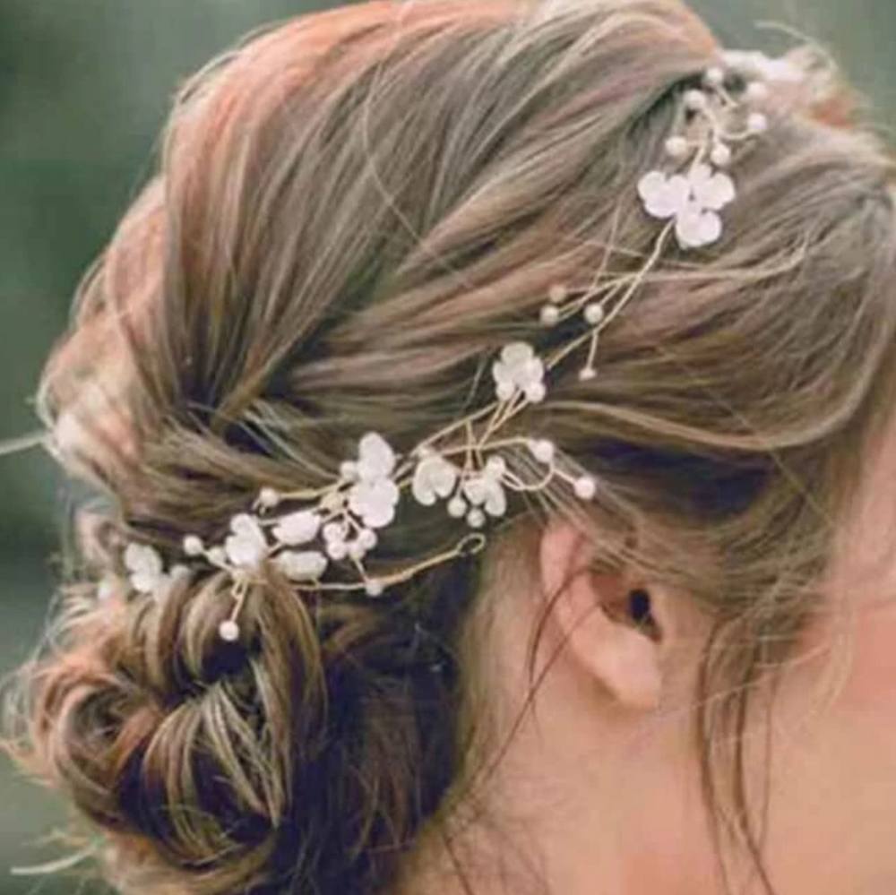 🆕️Elegant Faux Pearl Hair Vine Accessorie - Picture 2 of 15